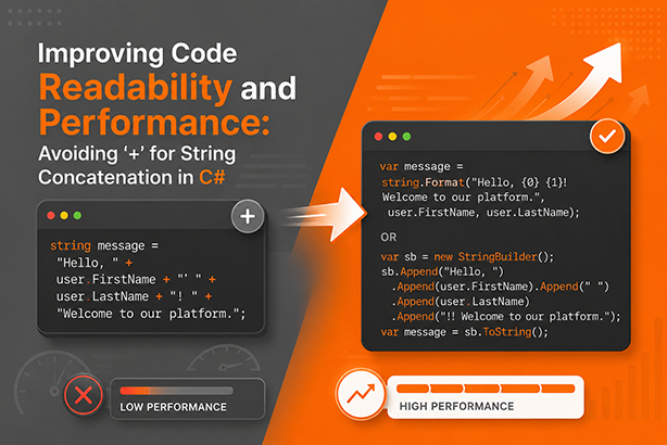 Improving Code Readability and Performance Avoiding ‘+’ for String Concatenation in C#